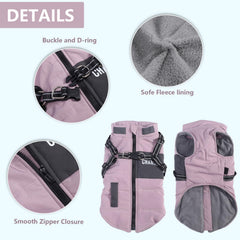 Brabtod diseño 2 en 1 chaqueta para perro con correa, fácil de poner.