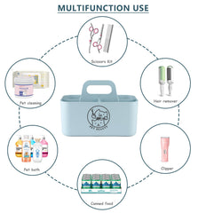 Brabtod caddy con mango integrado para mover entre espacios de forma cómoda.