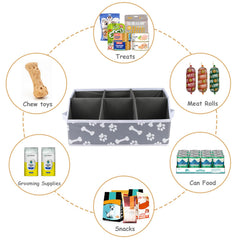 Brabtod seis compartimentos, ordena snacks, palitos y más para tus mascotas.