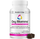 Breeder's Edge Oxy Momma Soft Chews envase para mamás lactantes.