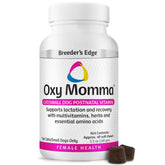 Breeder's Edge Oxy Momma: gomitas suaves para madres lactantes y apoyo nutricional para cachorros.