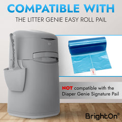 BrightOn bolsas sin fragancia para Litter Genie Easy Roll ayudan a controlar olores discretamente.