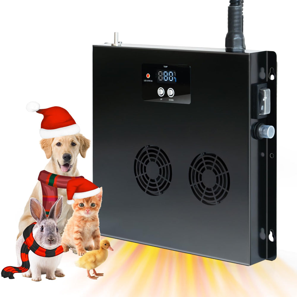 Calentador Briidea para casa de perro con calor rápido y distribución uniforme.