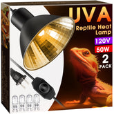 Lámpara Briignite para reptiles de 50W ofrece calor estable para terrarios.