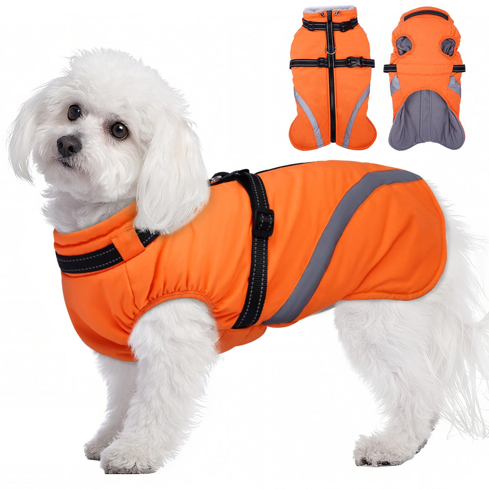 BRKURLEG chaqueta para perro de invierno con cierre dorsal para mayor comodidad al salir