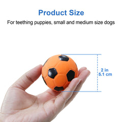 BRMDT bola fútbol para perros 2 pulgadas, enfoque mordida para denticion segura.