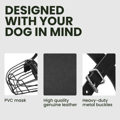 BRONZEDOG bozal diseno ergonomico con nariz ventilada y neopreno suave