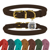 BRONZEDOG collar rodado en cognac destaca por cuero suave y duradero para uso diario