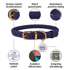 BronzeDog collar de cuero Crazy Horse, acabado encerado que resiste manchas