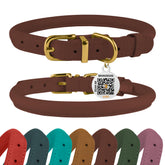 BRONZEDOG collar enrollado en cognac, cómodo para uso diario