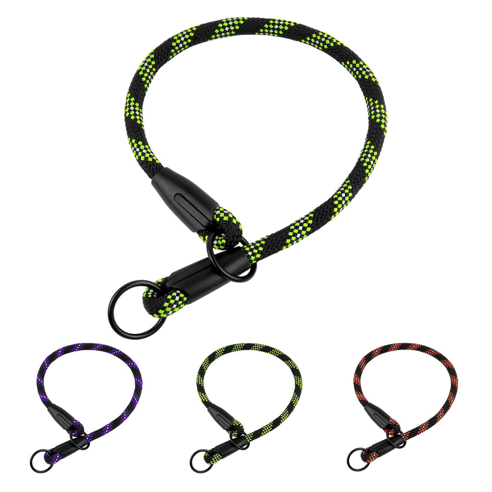 BronzeDog collar-entrenamiento cuerda trenzada para paseos activos y control suave