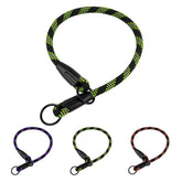 BronzeDog collar-entrenamiento cuerda trenzada para paseos activos y control suave