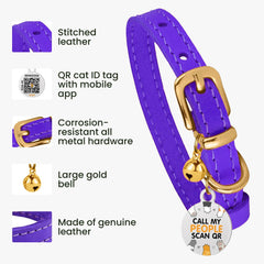 BRONZEDOG collar de cuero, detalle de herrajes duraderos para uso diario.