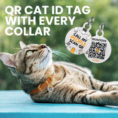 BRONZEDOG collar con etiqueta QR, facilita reunir al animal.