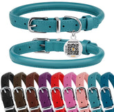 BRONZEDOG collar enrollado turquesa con cierre-bucle, uso diario cómodo.