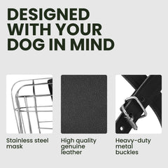 Mordaza BRONZEDOG para perro bebiendo, permite beber con comodidad.
