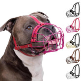 BRONZEDOG Muzzle de jaula de metal para pitbull, permite airear y beber.