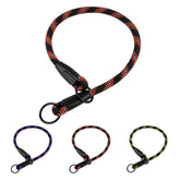 BRONZEDOG Collar de cuerda profesional naranja con cierre rápido para paseos seguros