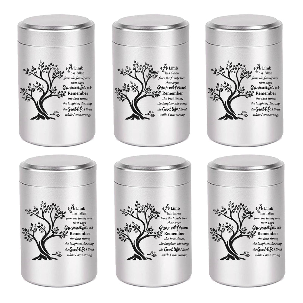 BRUKUSUR urna mini de 6 piezas con árbol de la vida, recuerdo duradero para el hogar.