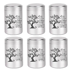 BRUKUSUR urna mini de 6 piezas con árbol de la vida, recuerdo duradero para el hogar.