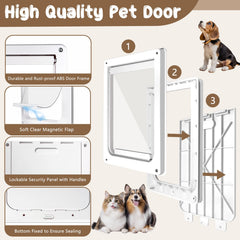 Bsemax puerta para perros, tapa magnética suave, facilita entradas y salidas.