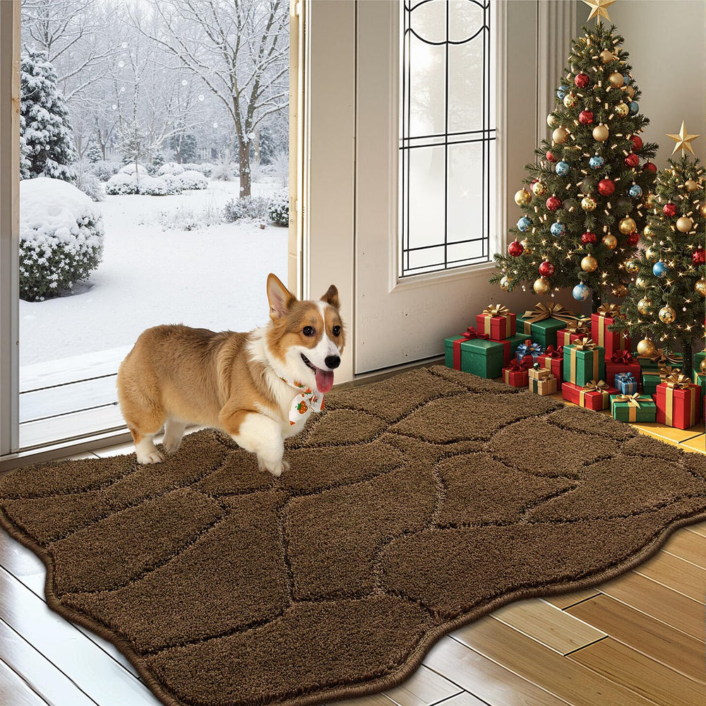 BSICPRO alfombra para perros con diseño de ola única para recoger suciedad en la entrada.