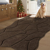 BSICPRO tapete para perros con diseño de ola suave, ideal para la entrada Latte