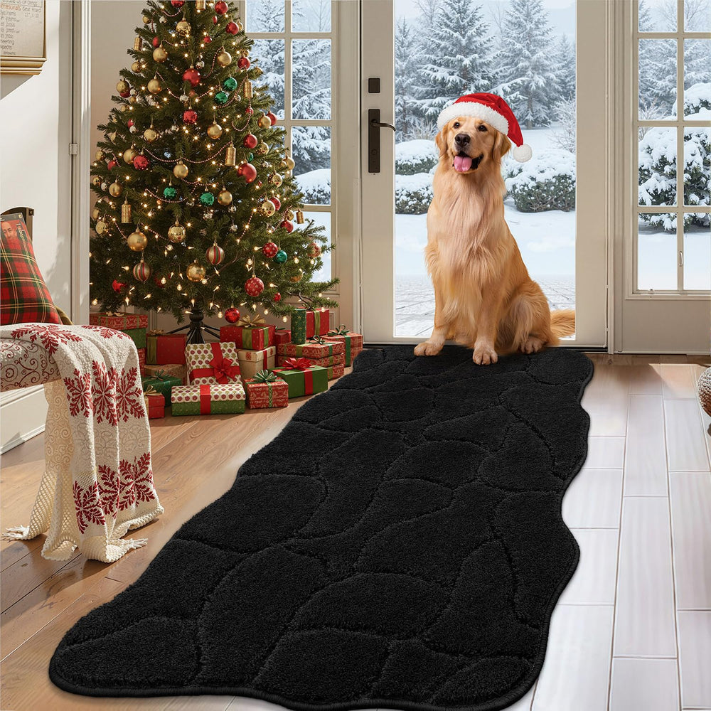 BSICPRO tapete puerta con huellas de lodo, absorbe humedad y limpia las patas.