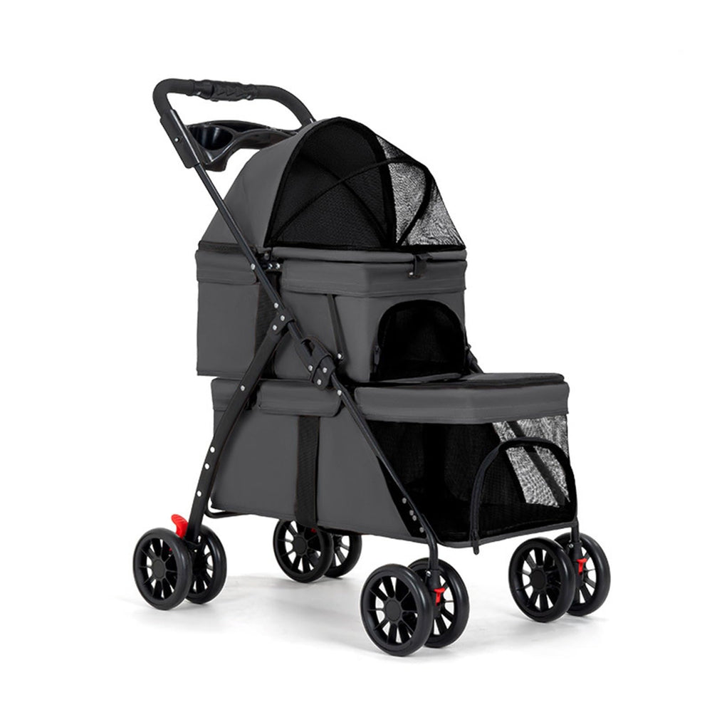 BUALR Coche Doble: capacidad para dos mascotas, paseos cómodos y seguridad
