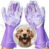 Guantes Bubble Hands para baño de perros con champú, masaje suave para pelaje.