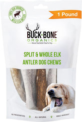 Buck Bone Organics hueso de ciervo de duración prolongada para perros.