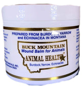 Bálsamo Buck Mountain en botella para heridas de mascotas, alivio suave.