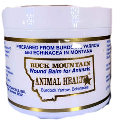 Bálsamo Buck Mountain en botella para heridas de mascotas, alivio suave.