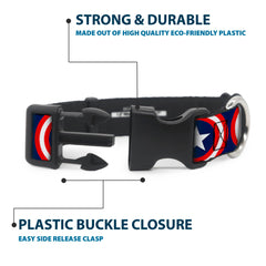 Collar Buckle-Down Capitán América licenciado Marvel con diseño auténtico