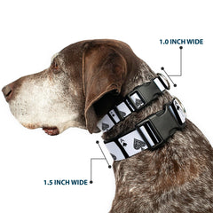 Collar Buckle-Down Ace de Espadas con anilla en D resistente, perfecto para perros activos.