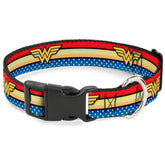 Collar Buckle-Down con logotipo Wonder Woman, ideal para paseos