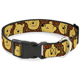 Collar Buckle-Down con clip Winnie el Pooh y Honeycomb, ideal para paseos coloridos.