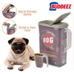 Buddeez contenedor transparente, monitor de nivel de comida fácilmente visible.