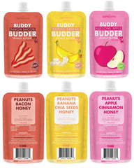 Buddy Budder mantequilla de maní para perros 100% natural, ideal para entrenamiento.