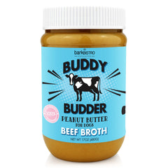 BUDDY BUDDER tarro mantequilla cacahuate: premio sabroso y natural para perros.