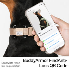 Correa reflectiva Ultra de BuddyArmor para paseos seguros por la noche.