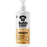 Buddycare Champú de Avena para Perros, botella con aroma suave que cuida la piel.