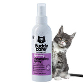 Buddycare Desenredado Spray: bote y aplicador para una aplicación fácil y suave.