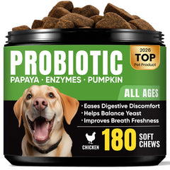 BuddyCheer Probióticos para perros: digestión estable para heces más firmes.