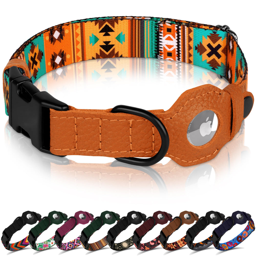 Collar AirTag BUDKAS con hebilla de metal, seguridad para perros activos