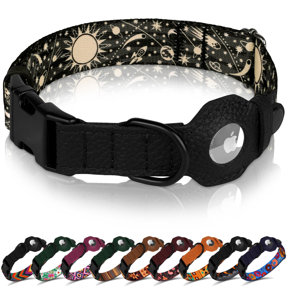 Collar BudKAS AirTag con hebilla de metal para rastreo seguro.