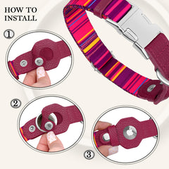 Budkas AirTag collar cuero genuino para durabilidad y confort.
