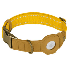Collar de cuero reflectante BUDKAS para paseos nocturnos
