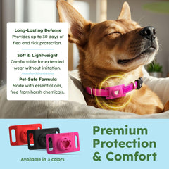 BugMD Paw Guardian pendiente para collar rosado, ligero y cómodo