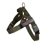 BullHug Arnés Ajustable para perros, color oliva, ideal para paseos cómodos sin tirones
